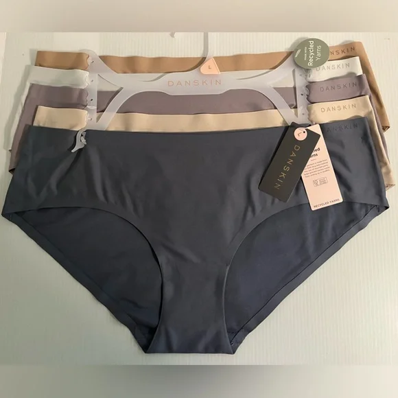 Danskin Super Slim and Thin Laser Cut Tech Sealed No-Show 5 pc Panties Set - Picture 1 of 13